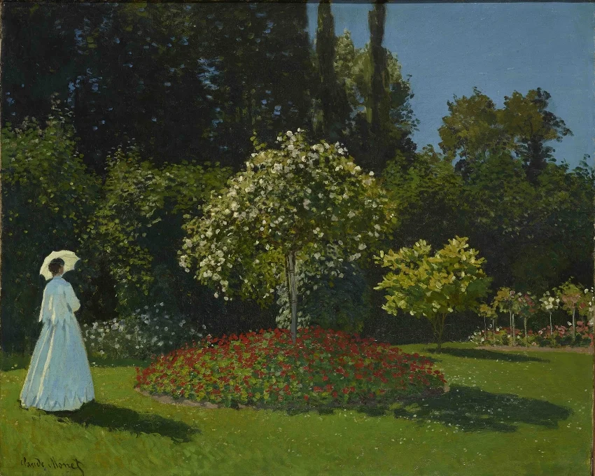 Jeanne-Marguerite Lecadre (Lady in a Garden) by Claude Monet, 1867 Photo © The State Hermitage Museum.