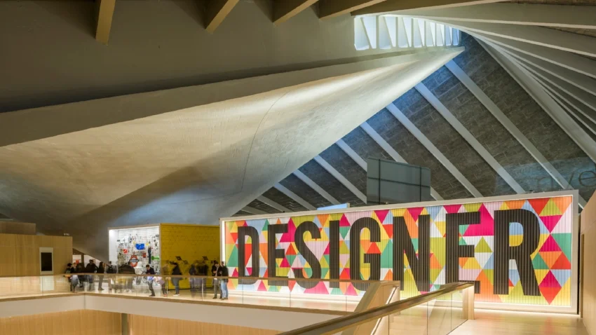 Inside view of the Design Museum new building. Photograph courtesy of Gareth Gardner