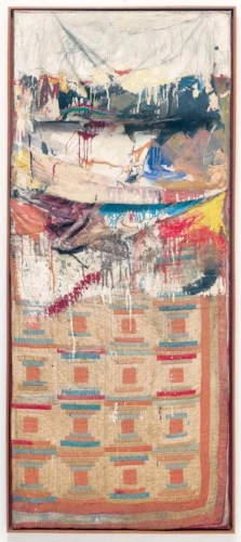 BED, 1955, Combine; The Museum of Modern Art, New York Gift of Leo Castelli in honor of Alfred H. Barr Jr. © 2017 Robert Rauschenberg Foundation.