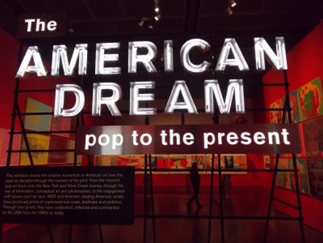 Istallation view of The American Dream exhibition at the British Museum