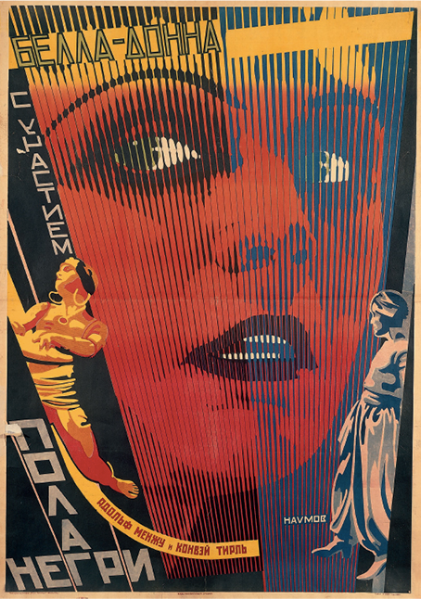 “Bella Donna”, Alexander Naumov’s glamorous cinema poster created in Moscow, 1927