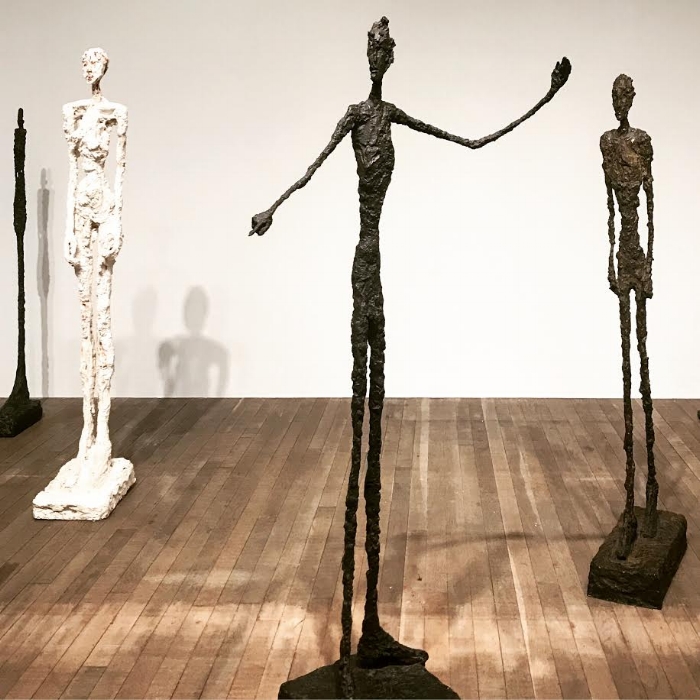 Alberto Giacometti's distinctive elongated figures at the Tate Modern' Retrospective. Image Courtesy: The Art Partners
