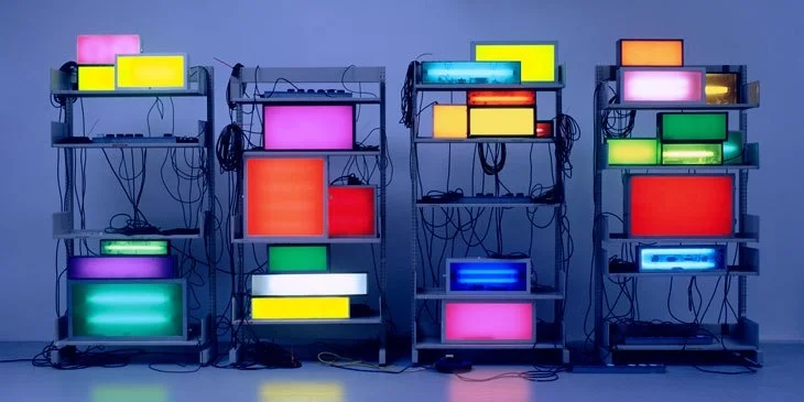 David Batchelor, ' Brick Lane Remix I' (2003), Saatchi Gallery, London. Image courtesy of the artist