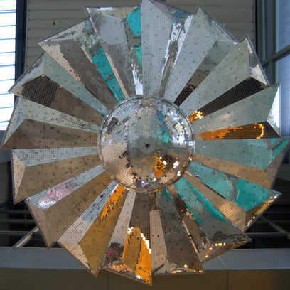 Flower petal mirrorball stage prop, 1973 – 5. © Pink Floyd (1987) Ltd