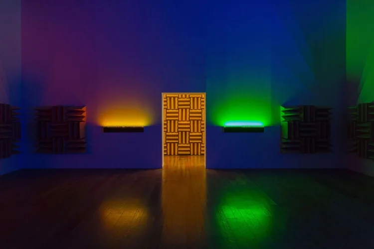 Haroon Mirza, ‘A Chamber for Horwitz; Sonakinatography Transcriptions in Surround Sound’ (2015)