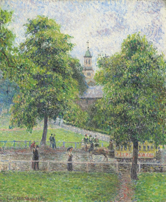Pissarro’s Saint Anne’s Church A Kew, Londres, 1892 (private collection)