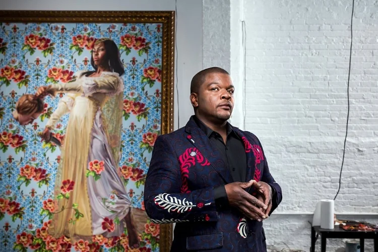 Kehinde Wiley at his Williamsburg, Brooklyn, studio. Credit Chad Batka for The New York Times