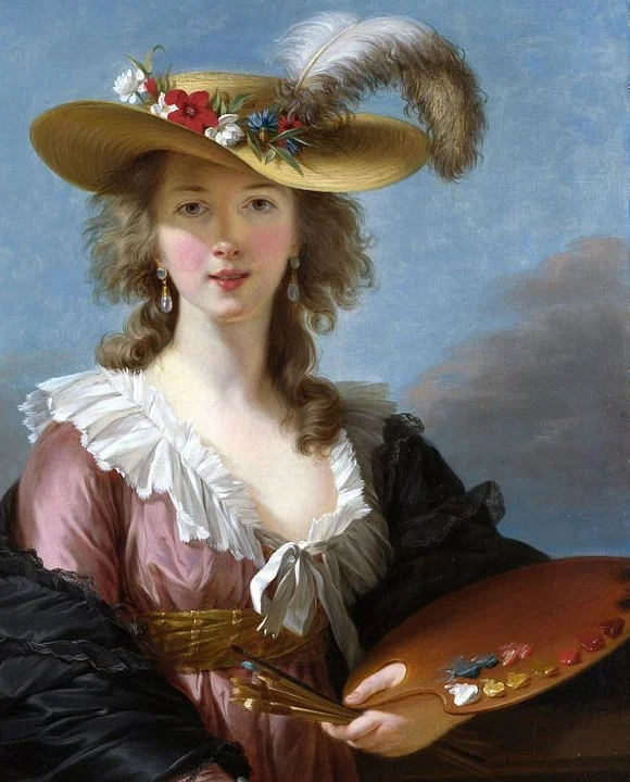 Elisabeth Louise Vigée Le Brun , Self Portrait in a Straw Hat, after 1782