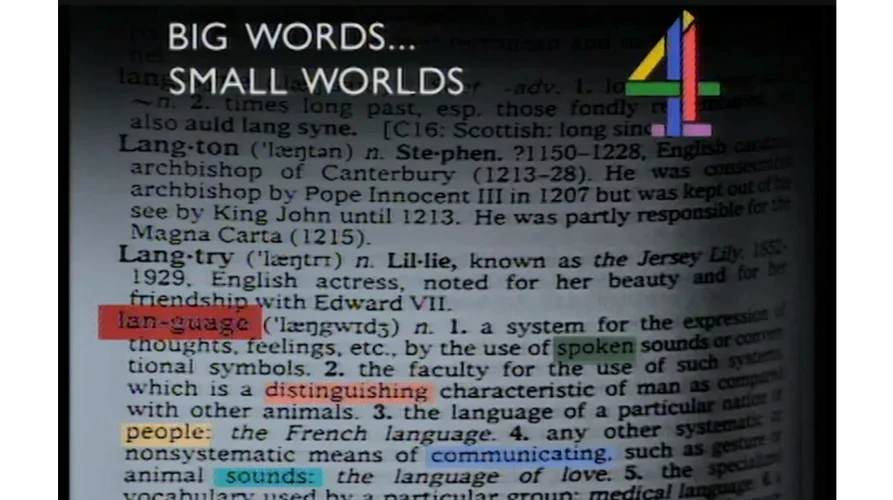 Big Words…Small Worlds, 1987