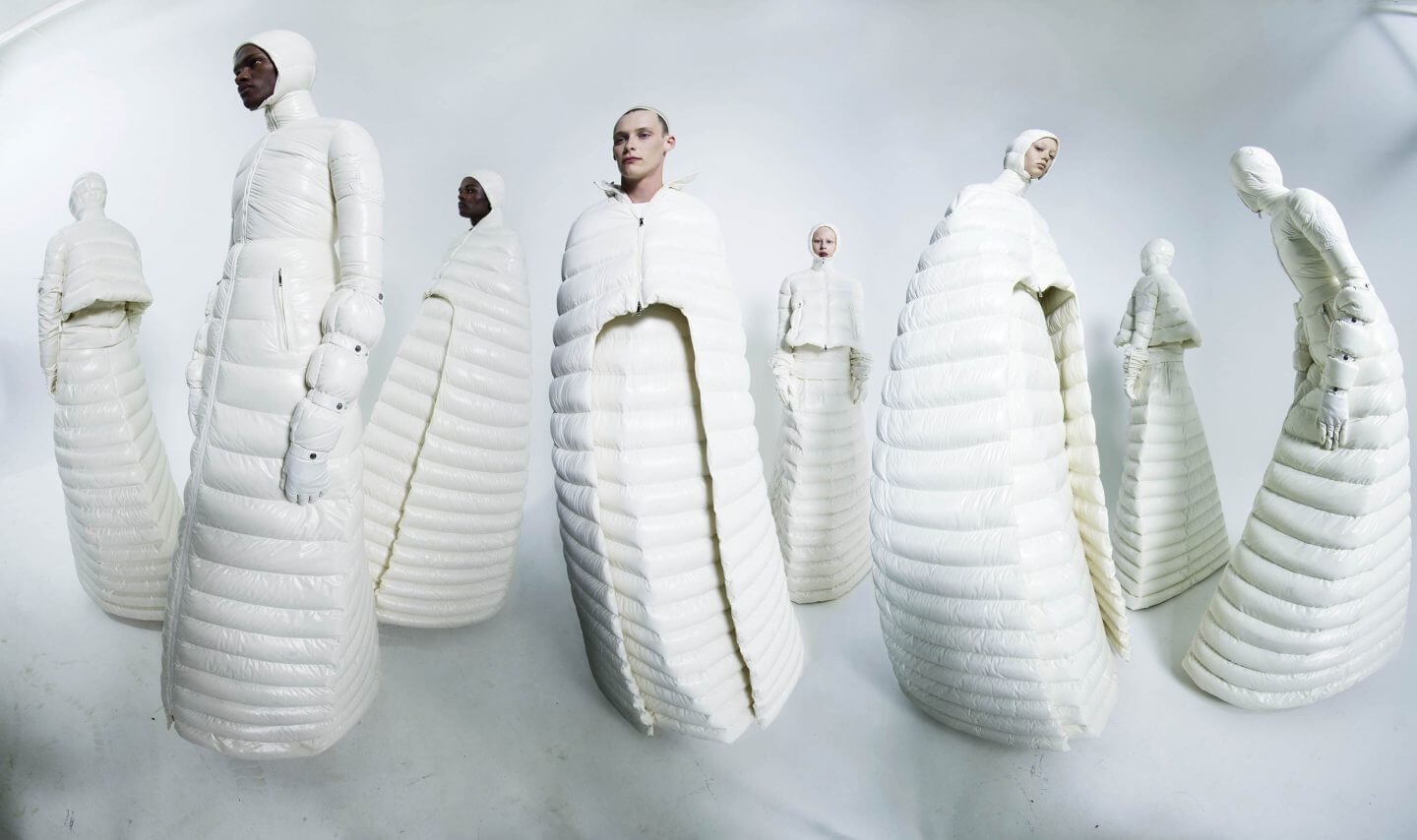 Sethu Ncise, Jermaine Downer, Will Sutton, Zuzanna Bartoszek and Sara Grace Wallerstedt. Moncler 1 by Pierpaolo Piccioli © Tim Walker