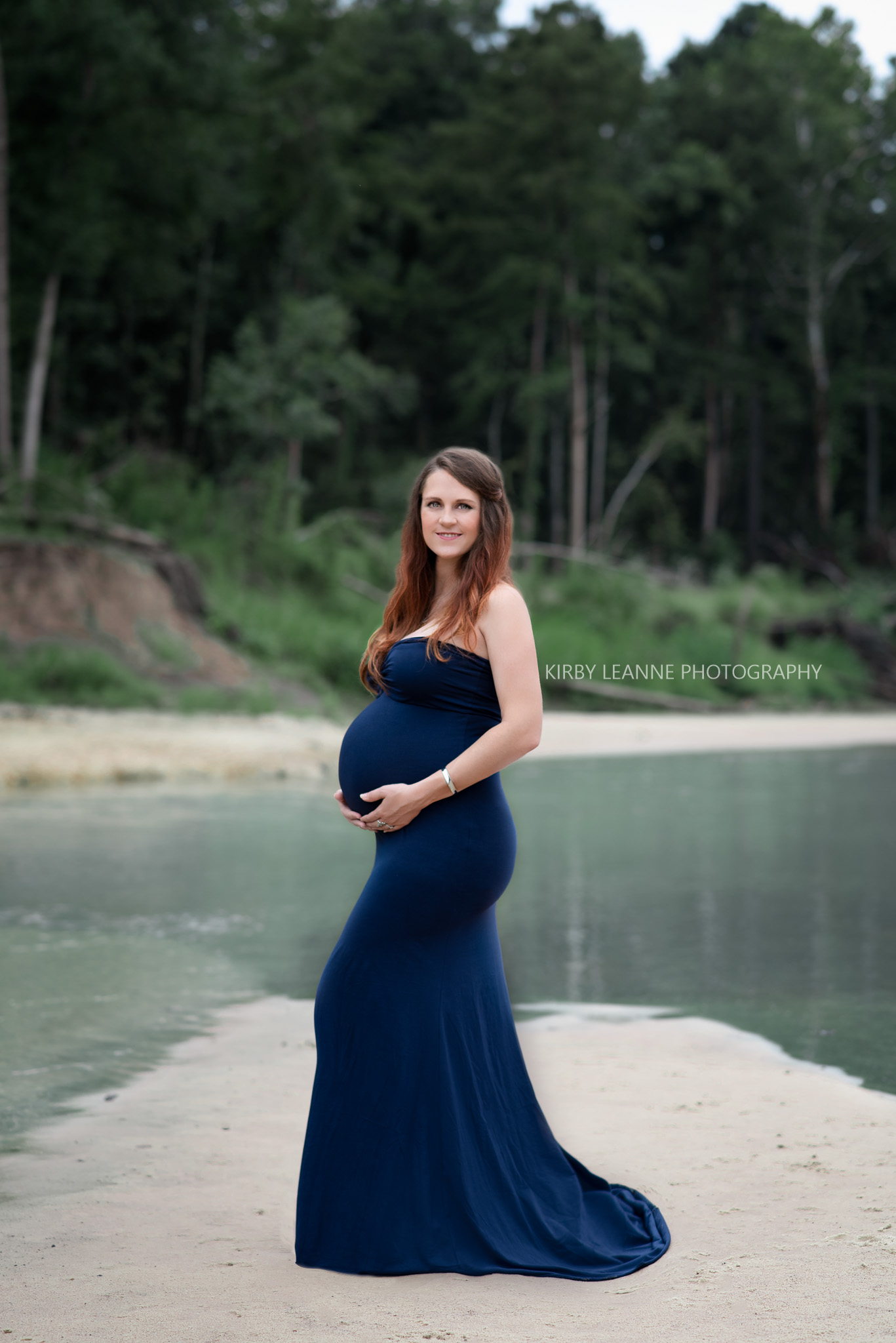  navy blue maternity dress photo 