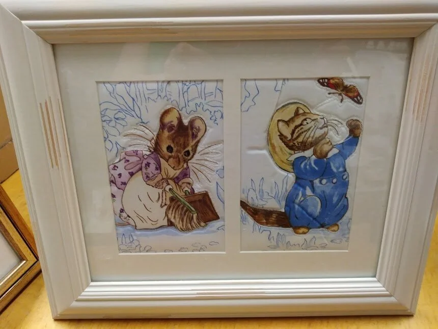 Mrs Dormouse and Tom Kitten double frame£20.jpg