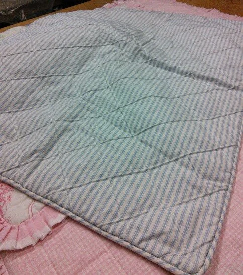 Blue stripe cot quilt quilted 90x66cm.jpg