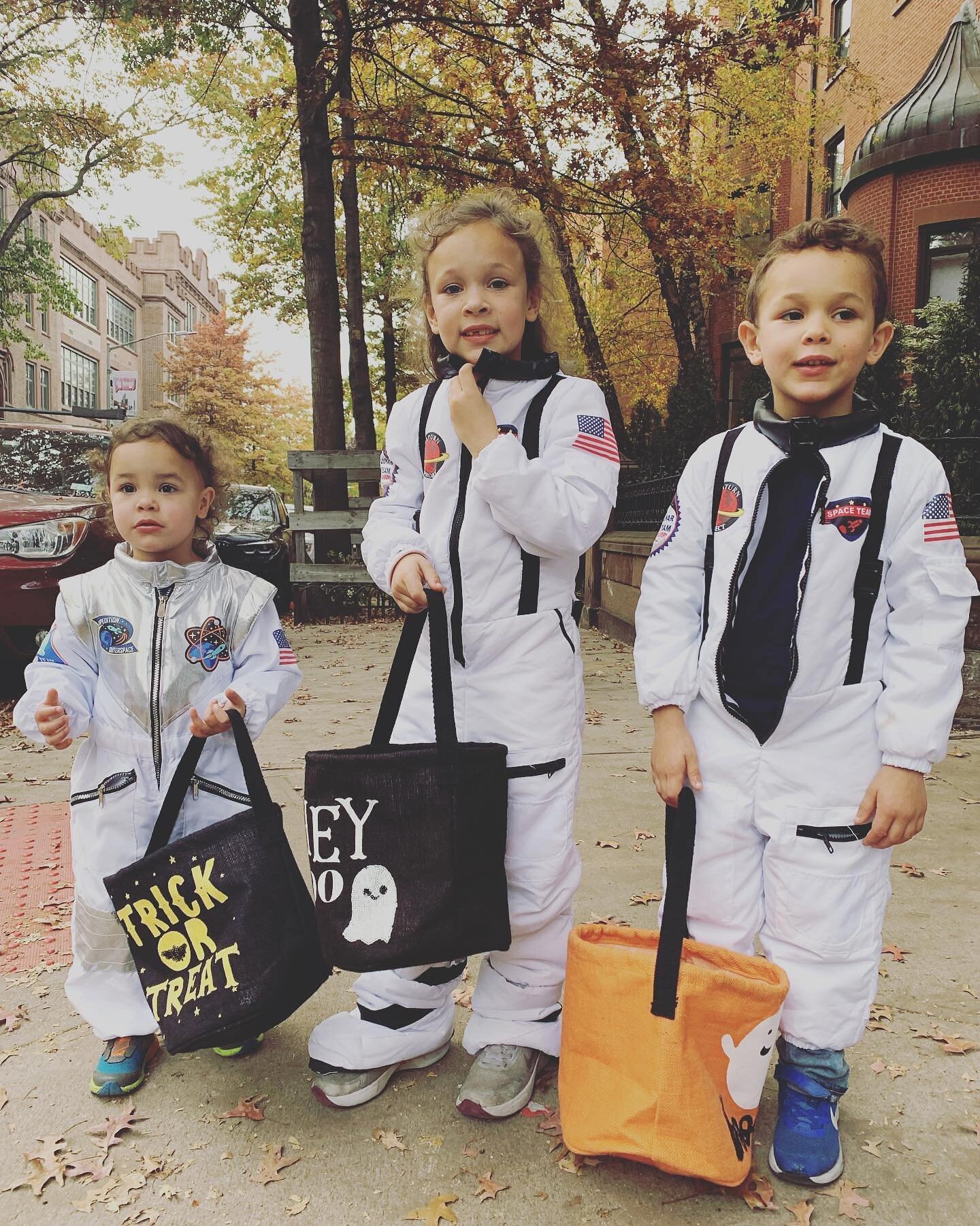 My three little astronauts. One day they&rsquo;re trick or treating, the next day they&rsquo;re off exploring the universe. That statement is probably more accurate than I even realize. 

Where ever they decide to go, mama  will have their back every