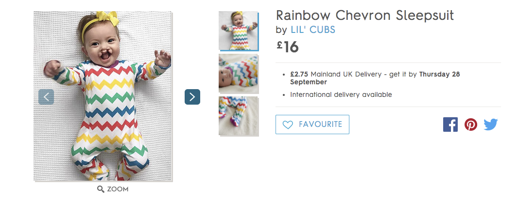 Not On The High Street.com fly in the face of the ordinary by using an image of a child with a cleft palate on its website.