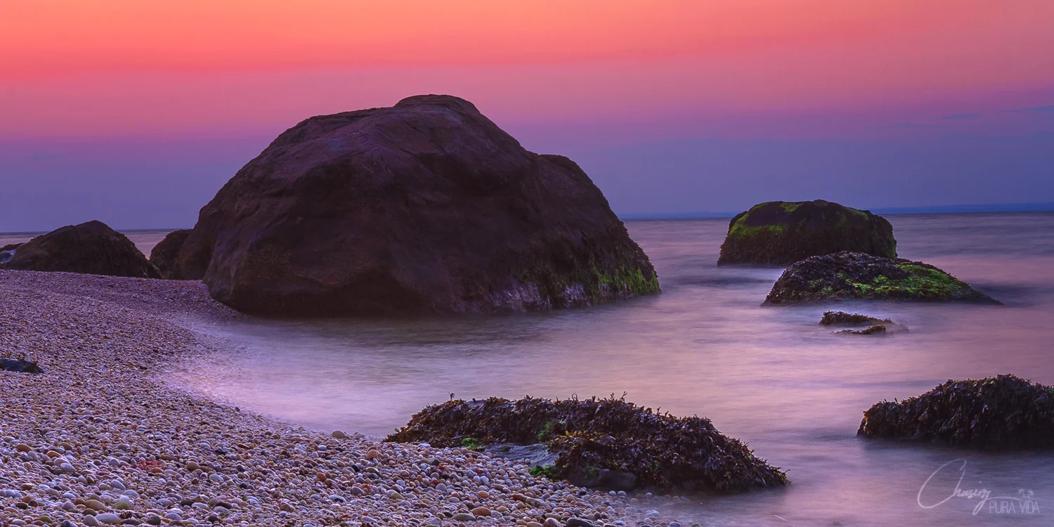 After sunset at Rocky Point Rd. Beach in East Marion, NY