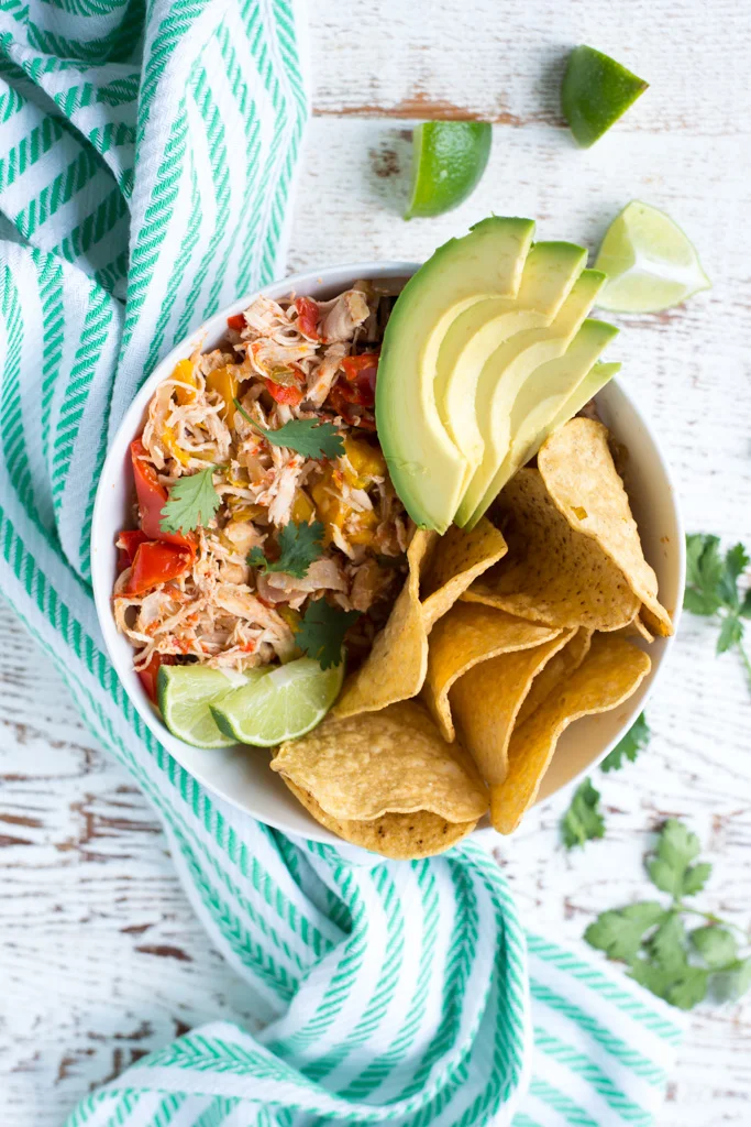 5-Ingredient Slow Cooker Fajita Salsa Chicken