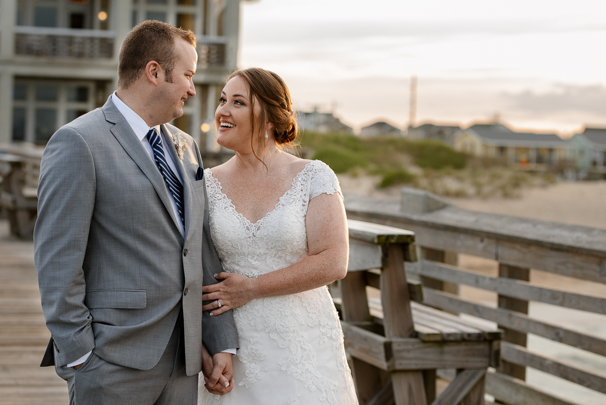 Wedding at Jennette's pier in Nags Head, NC