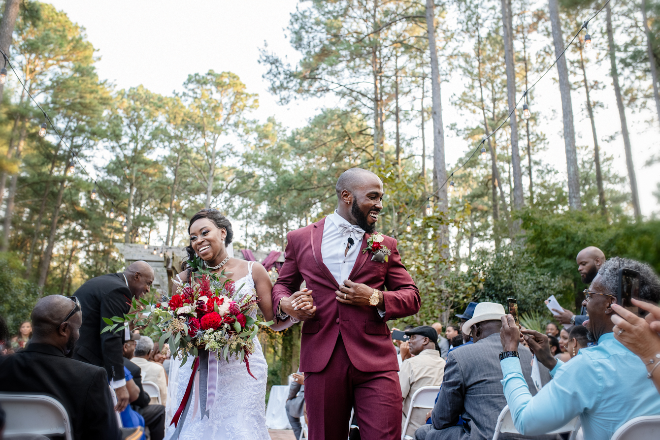 Just Married at the Cape Fear Botancical gardens.