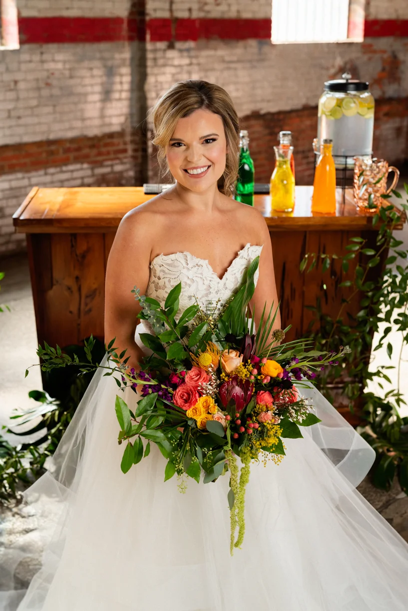Styled Wedding Shoot at Studio 215 a local Fayetteville, NC wedding venue.