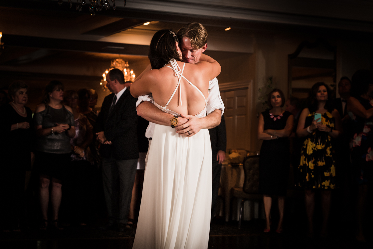  Bride and Groom at their wedding reception in Washington Crossing Inn. 