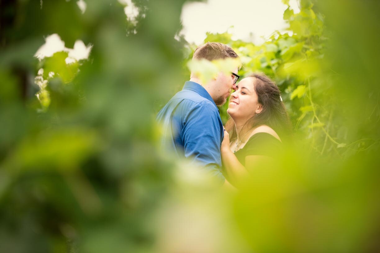  Offbeat Bride's engagement photos at PIlot mountain and Golden Road Vineyards. 