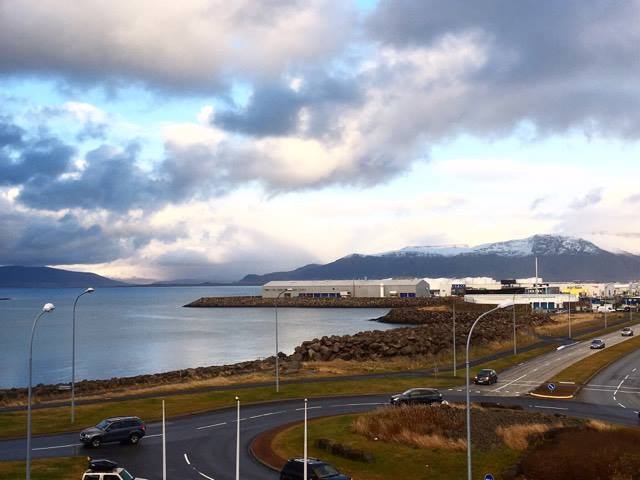 The view from my bunk at ODDSSON Hostel, Reykjavik, Iceland