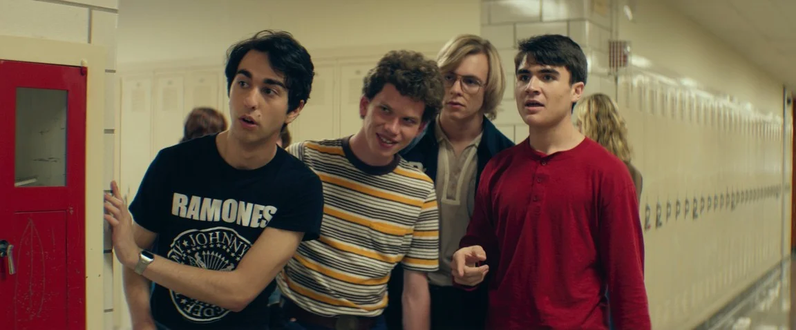 Alex Wolff, Harrison Holzer, Ross Lynch, and Tommy Nelson in My Friend Dahmer © 2017 FilmRise