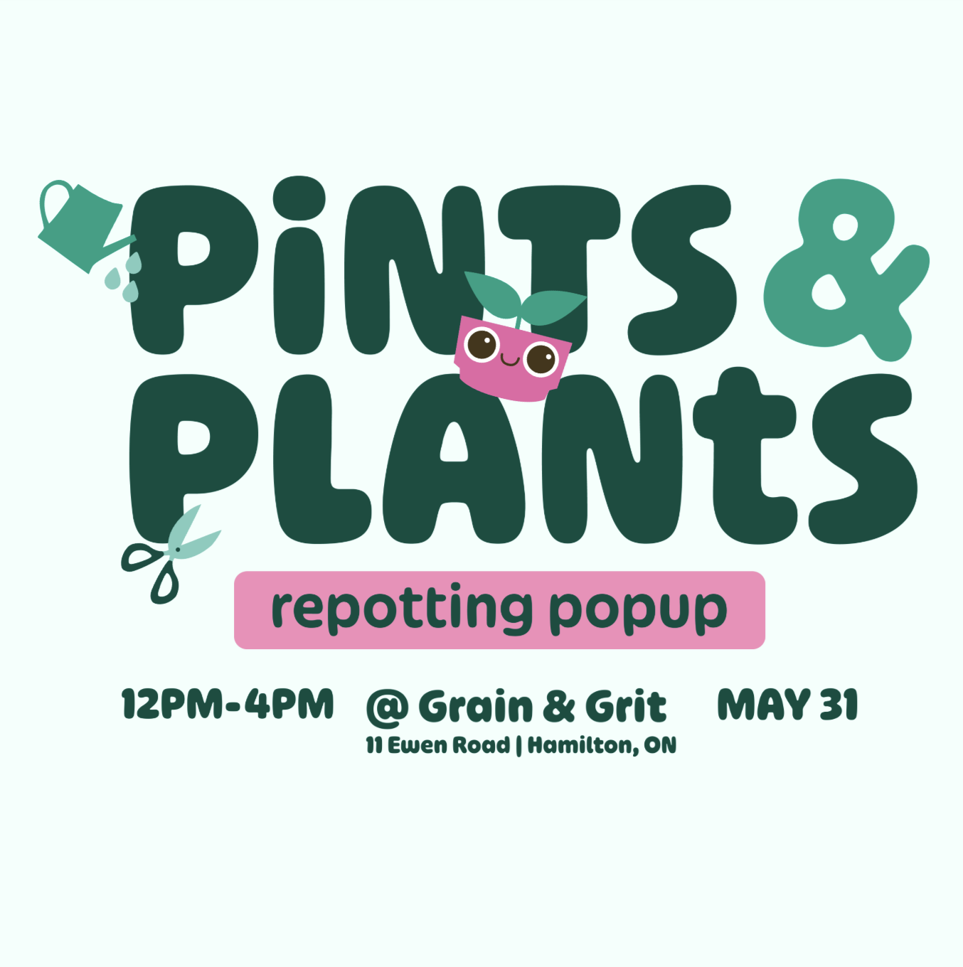 Pints &amp; Plants: Houseplant Repotting Pop-up