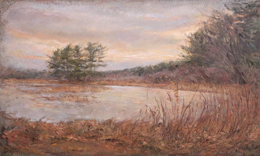 Assabet Wildlife Refuge, 2017, 12x20 inches, oil on linen.