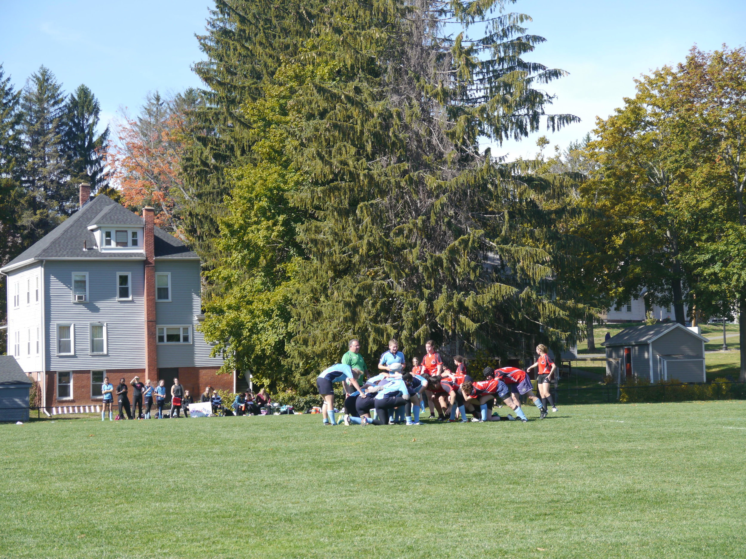  Photos by Tsion Girmay ’19  Mount Holyoke Rugby defeated MIT with a score of 61-38. Their record improves to 3-1 in their conference.&nbsp;    