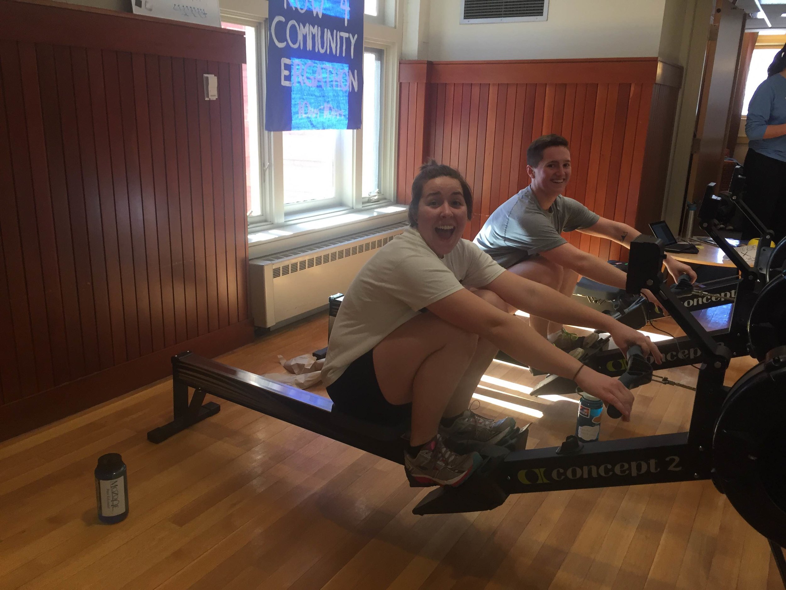 Mount Holyoke Crew ergs for charity