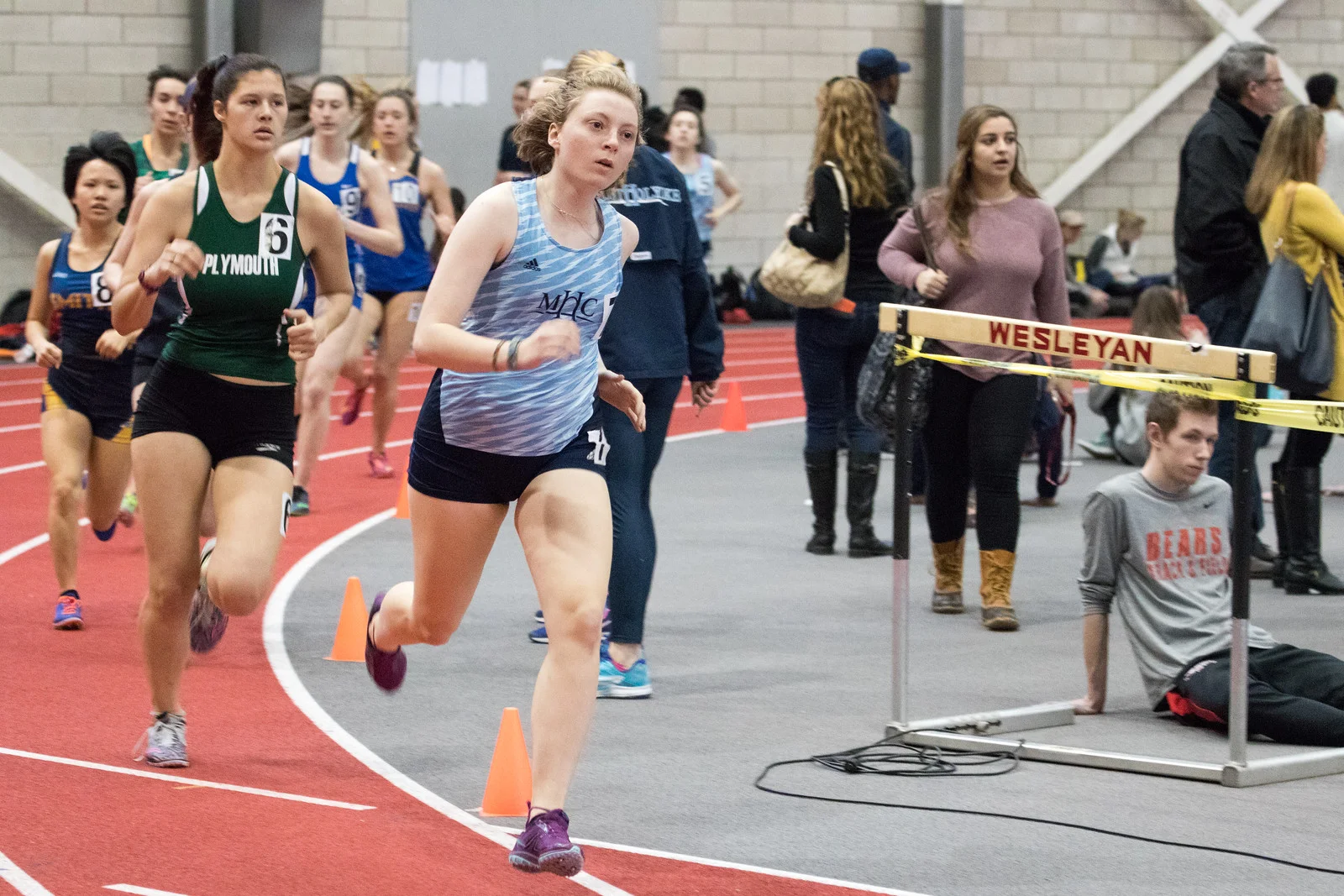 Photo by Julia Cronin ’92 MHC Track and Field athlete Mia Barnes competes during this past weekend’s Invitational