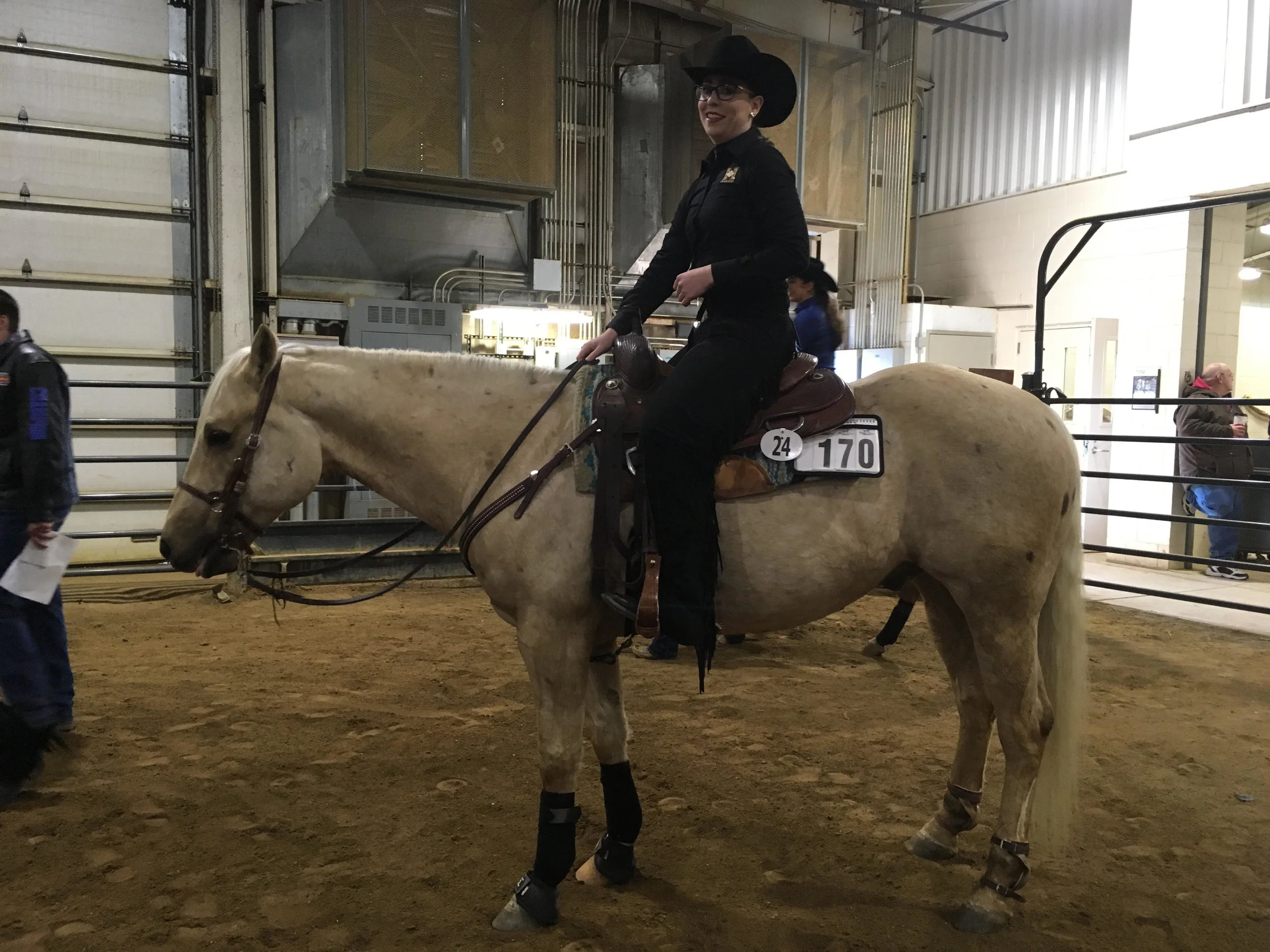 Photo courtesy of riding Head coach, C.J. Law Juliana Ronn ’18 sits atop of her horse. She will compete at this year’s national championship with the team.
