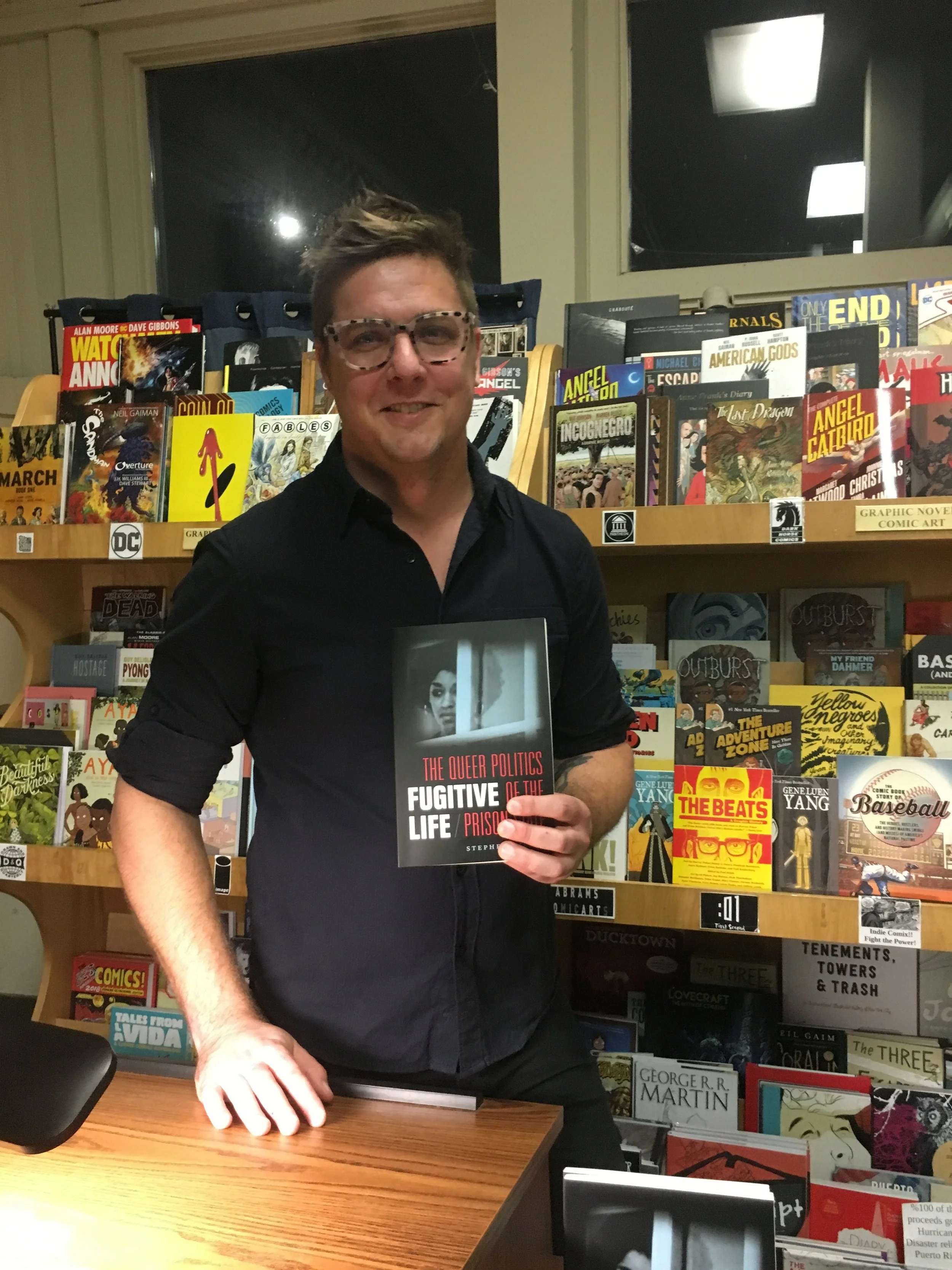 Stephen Dillon promotes book