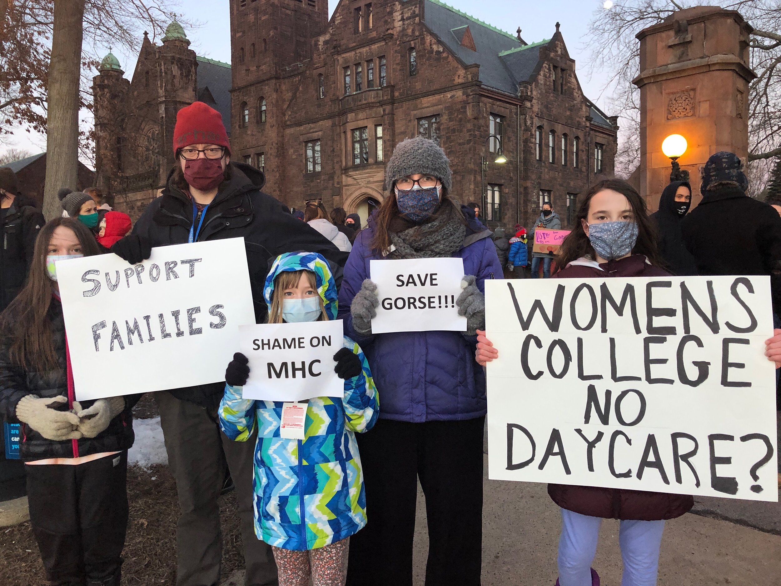  Gorse Children's Center closure protests.  Photos by Kate Turner '21.