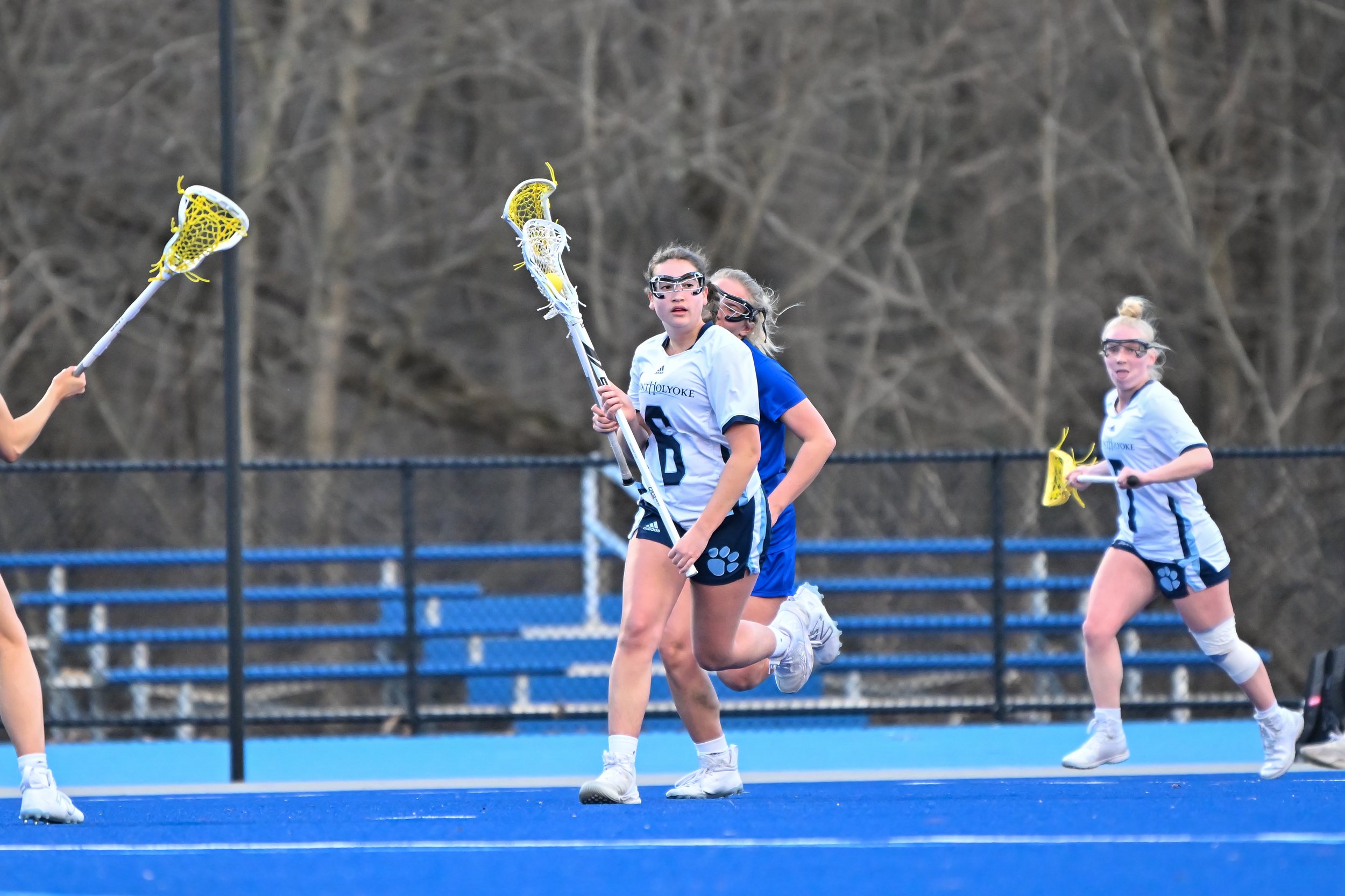 Mount Holyoke Lacrosse’s Hannah Bisson ’24 scores career-high 7 goals in matchup at Wellesley College