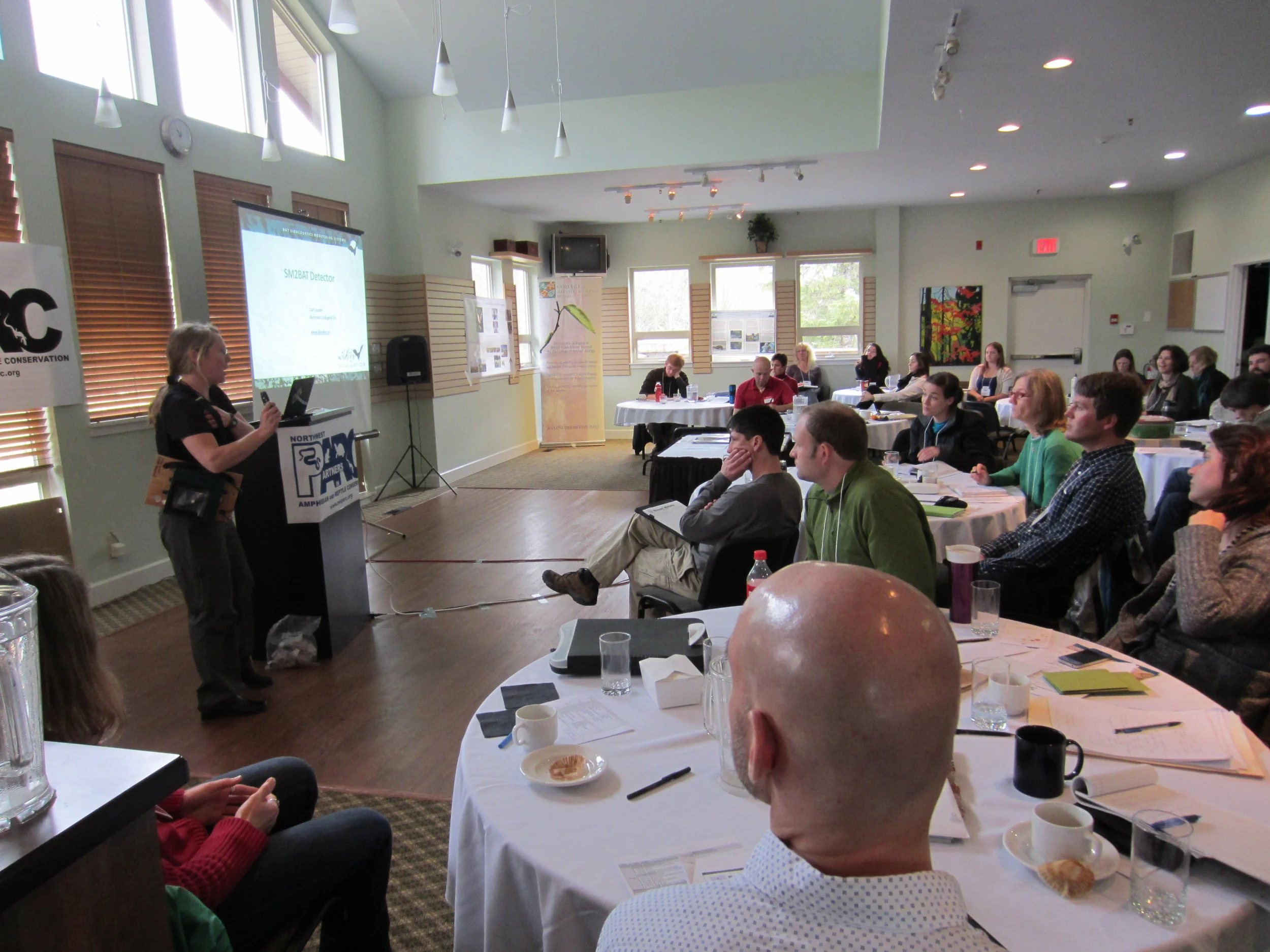 Cori Lauson of Wildlife Conservation Society Canada presenting her work. (Photo by Betsy Howell)