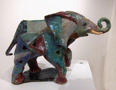 Geometric Elephant by Carolyn Judson