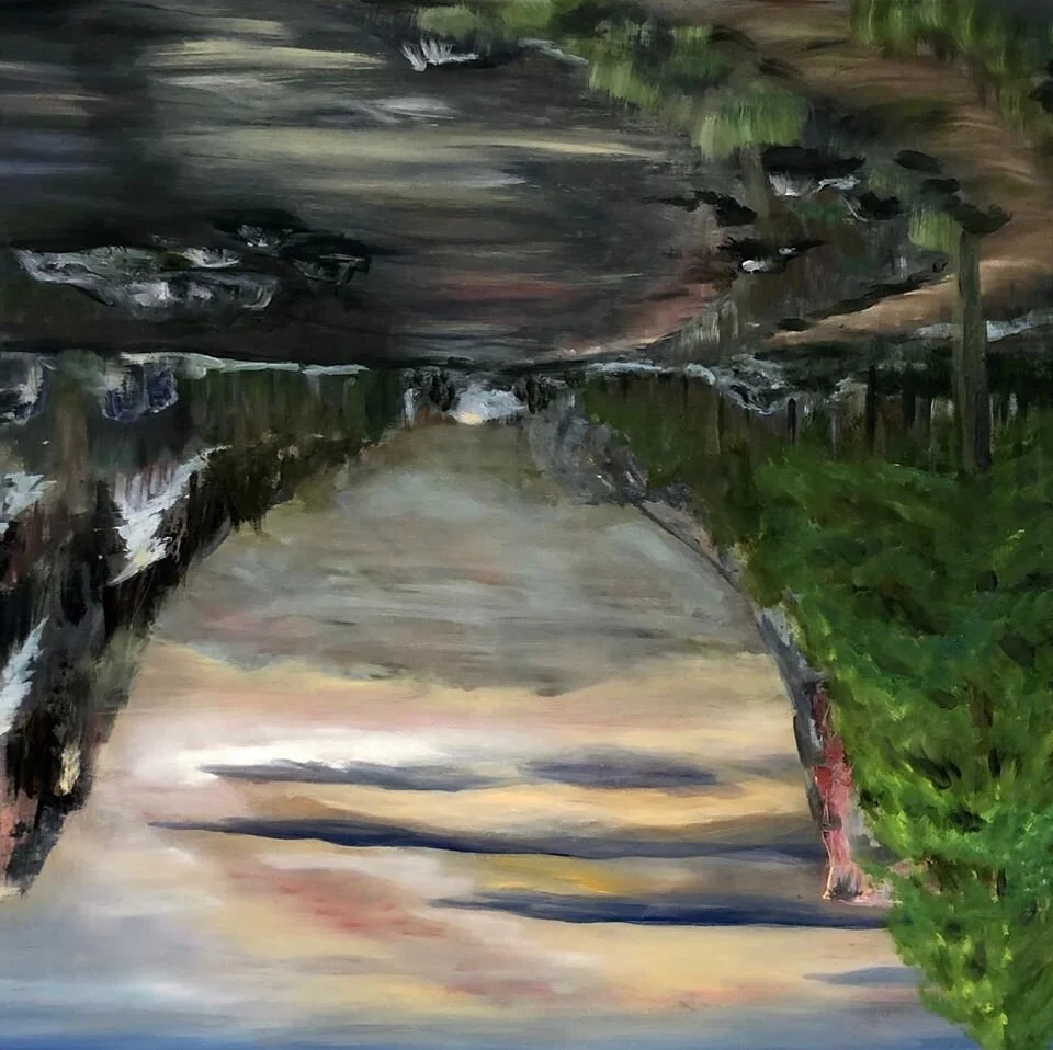 Upside down "Mountain Mammaries" artist Tammy Craig