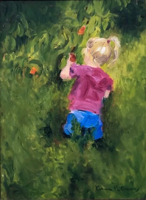 Bella Picking Peaches