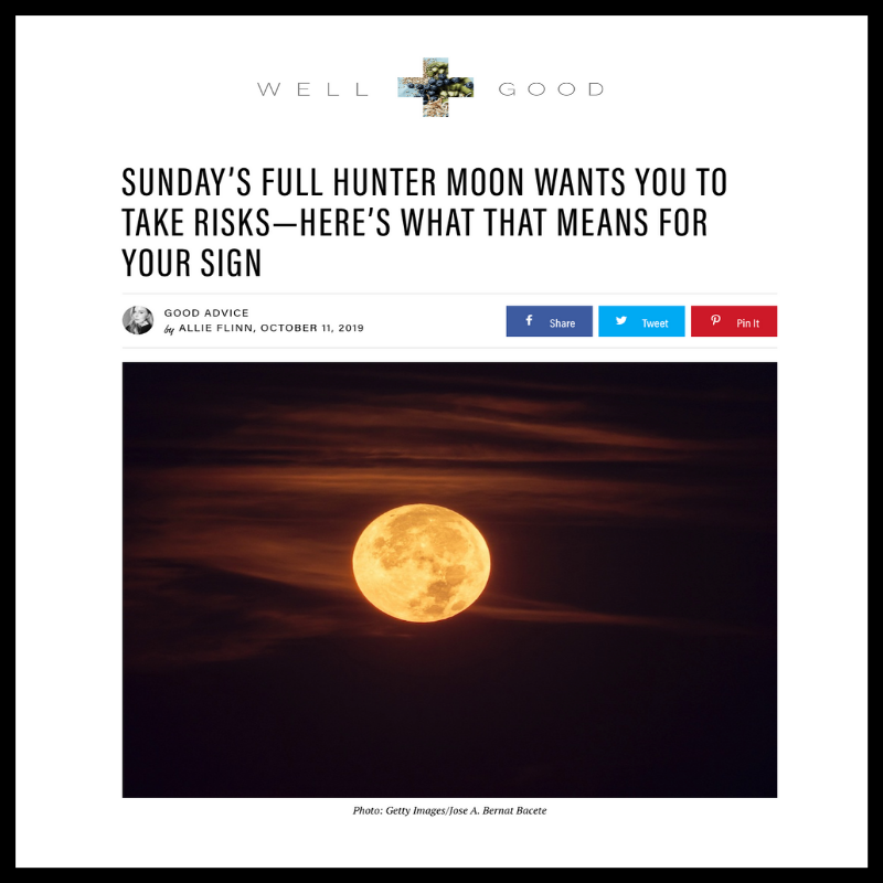 Sunday's Full Hunter Moon Wants you to Take Risks -- Here's What That Means for your Sign (Copy)