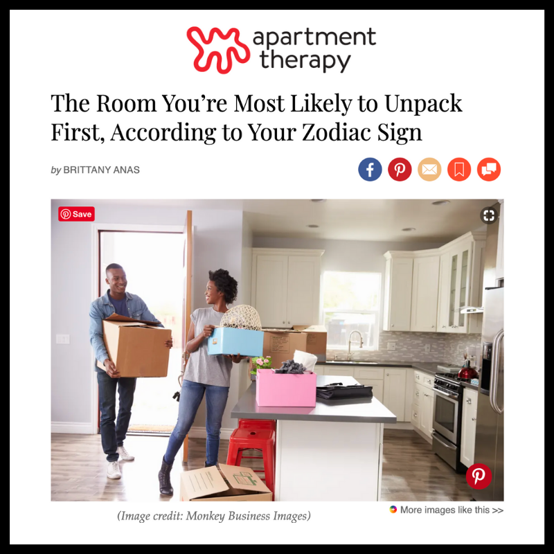 The Room You’re Most Likely to Unpack First, According to Your Zodiac Sign (Copy)
