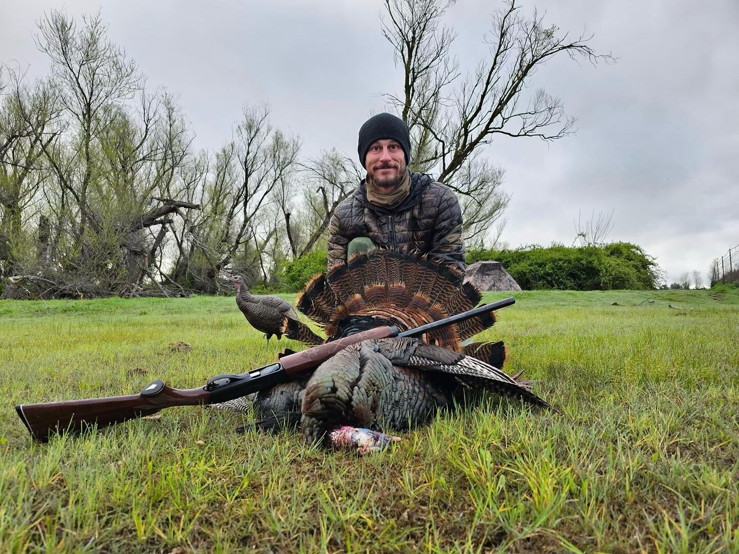 This morning&nbsp;Randy took Parker, a seven year Marine Corp veteran, on his first turkey hunt. With a little work Randy called in this great tom to about twenty yards and with one well placed shot Parker laid the smack down on his first turkey. We 