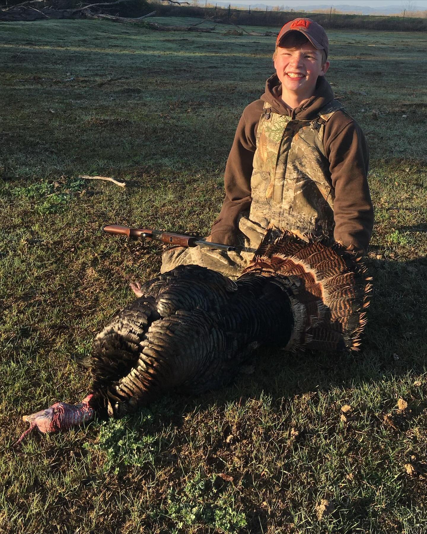 On Saturday, we had Riley and his dad, Josh, up for the youth turkey hunt. Even though Riley has some physical limitations, this young man loves to hunt and spend time in the great outdoors. Randy, our guide, took our guests to a special spot and wit