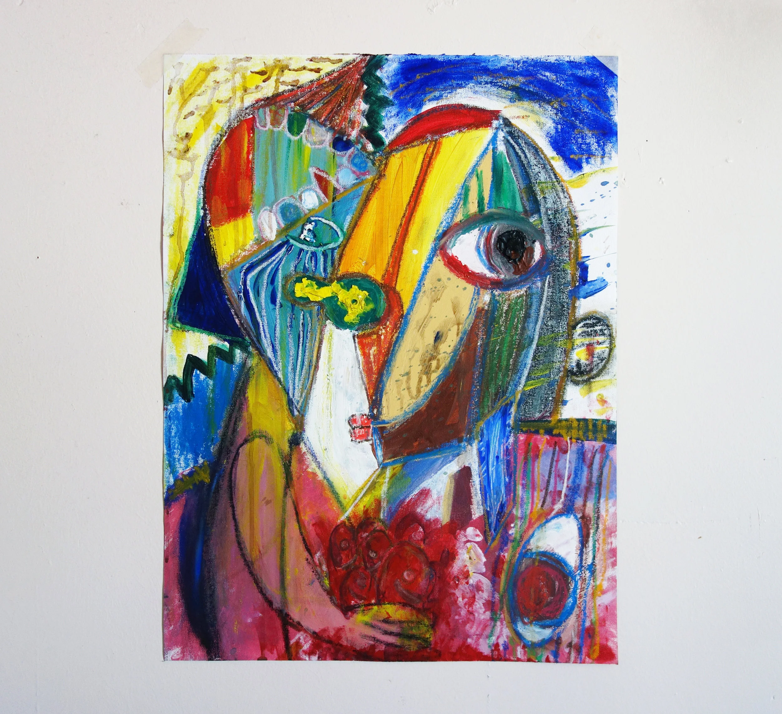 " neighbor's knife " 18 × 24 in 2014