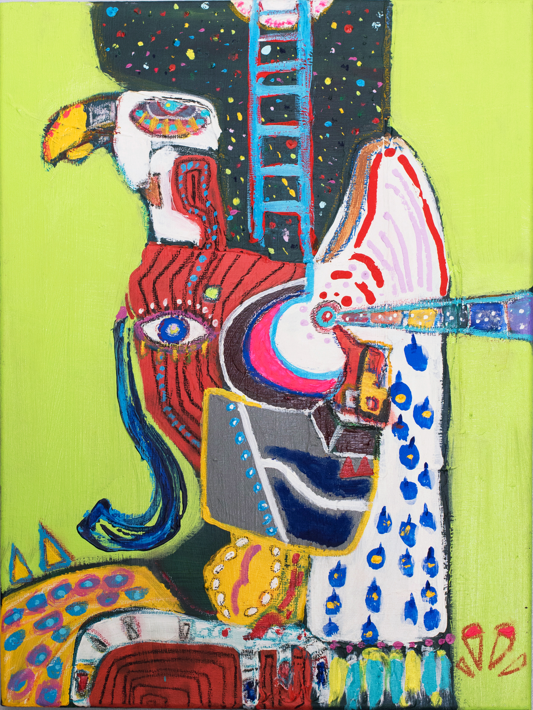    " self-portrait, Eagle "    18 × 24 in  2016 