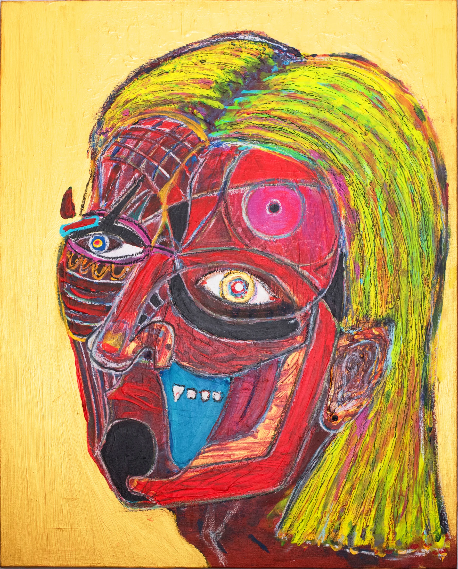 " self-portrait, NYC " 24 × 30 in 2016