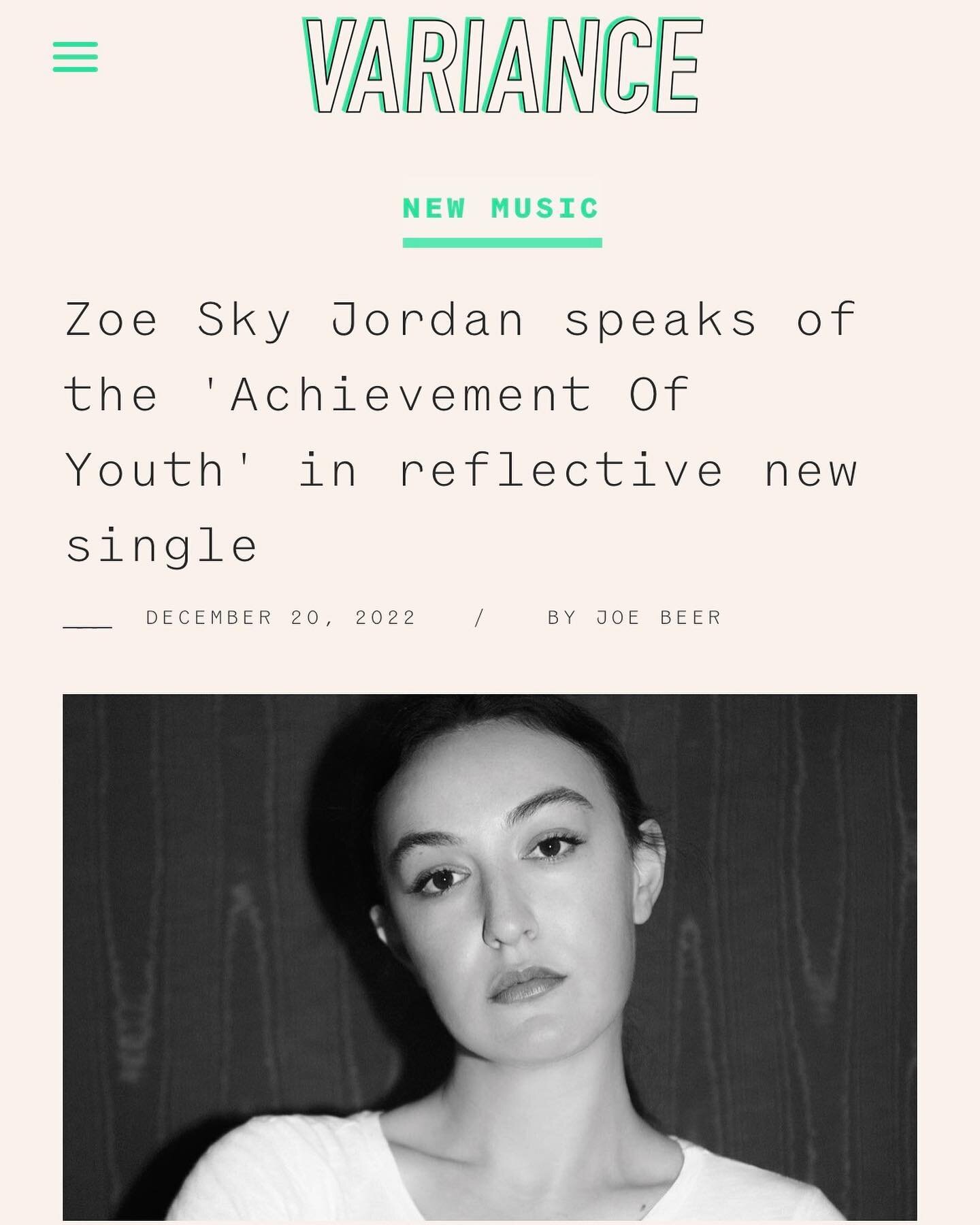 did you listen to &lsquo;Just Fine&rsquo;s B-side &lsquo;Achievement of Youth&rsquo;? If you are older than you were last year and think it&rsquo;s a trend that&rsquo;s going to continue this song is for you. Thank you @variancemag