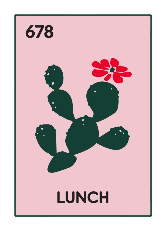 Loteria Card Lunch Menu